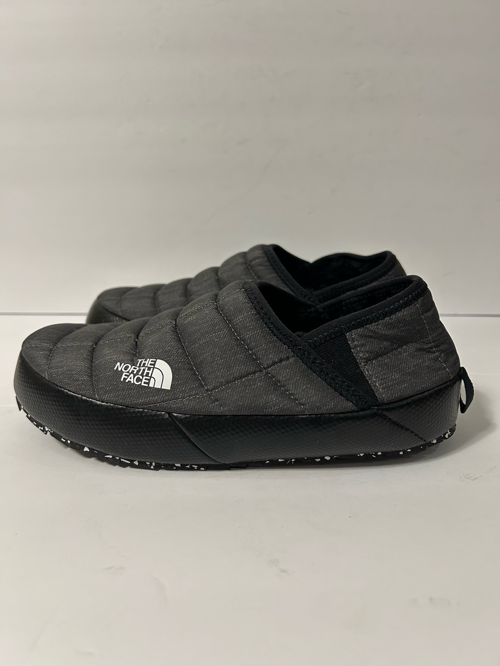 THE NORTH FACE THERMOBALL TRACTION MULE V DENALI WOMENS 7 FAUX FUR GRAY
